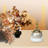 Load image into Gallery viewer, Arabic Metal Ceramic Gold & White Incense Burner - 10cm x 13cm