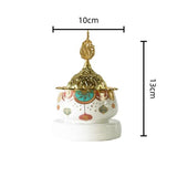 Load image into Gallery viewer, Arabic Metal Ceramic Incense Burner - 10cm x 13cm