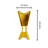 Load image into Gallery viewer, Arabic Metal Ceramic Gold Incense Burner - 12.5cm x 23.5cm