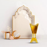 Load image into Gallery viewer, Arabic Metal Ceramic Gold Incense Burner - 12.5cm x 23.5cm