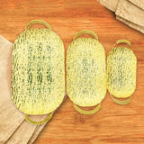 Load image into Gallery viewer, 3 Pack Golden Oval Serving Tray Set