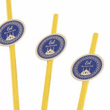 Load image into Gallery viewer, 8 Pack Eid Mubarak Paper Straws - 20cm x 0.6cm