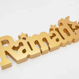 Load image into Gallery viewer, Gold Wooden Ramadan Table Decoration - 40cm x 12cm x 2.5cm
