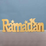 Load image into Gallery viewer, Gold Wooden Ramadan Table Decoration - 40cm x 12cm x 2.5cm
