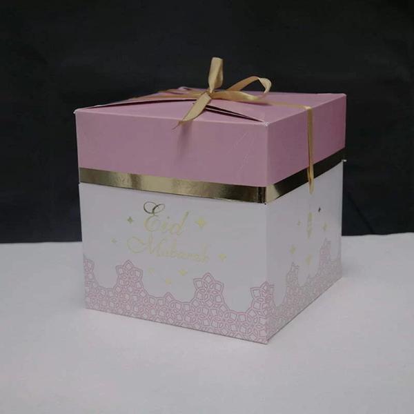 White & Pink Foldable Gift Box