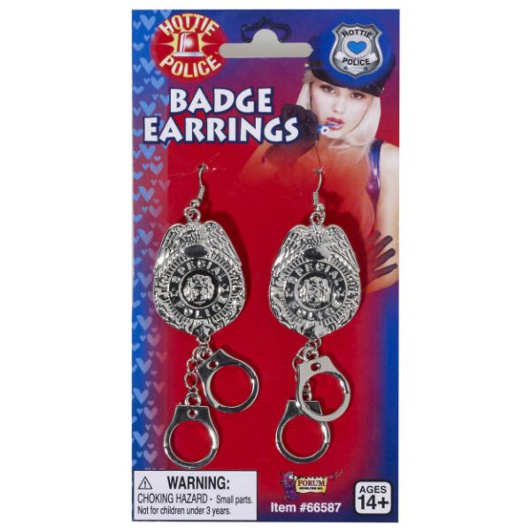 Police Officer Badge Earrings