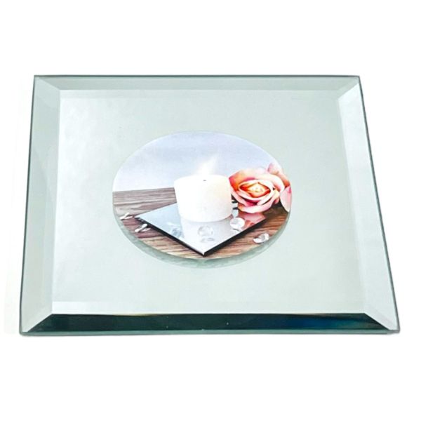 Beveled Edge Mirror Plate - 20cm x 20cm