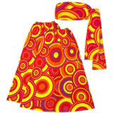 Load image into Gallery viewer, The 70s Groovy Style Orange Bubbles Headband & Leg Warmers
