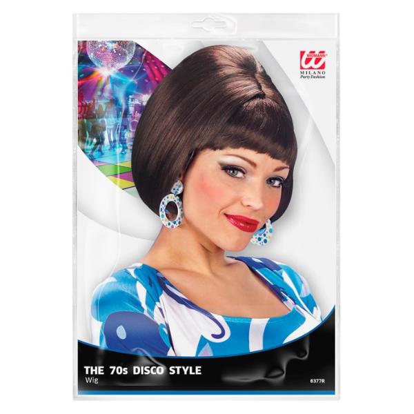 70s Party Girl Brown Wig In Polybag