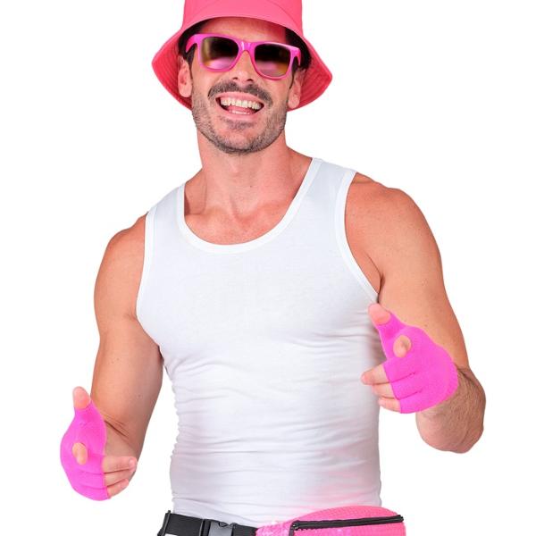 Neon Pink Fingerless Gloves