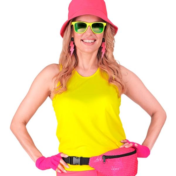 Neon Pink Fingerless Gloves