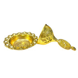 Load image into Gallery viewer, Gold Mini Metal Round Incense Burner - 7cm x 8.3cm
