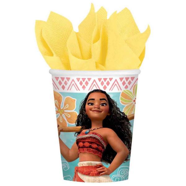 8 Pack Moana Paper Cups - 266ml