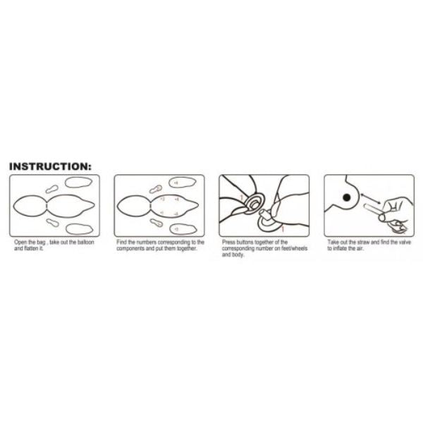 Tyrannosaurus Rex Shape Standing Air Foil Balloon - 66cm x 83cm x 33cm