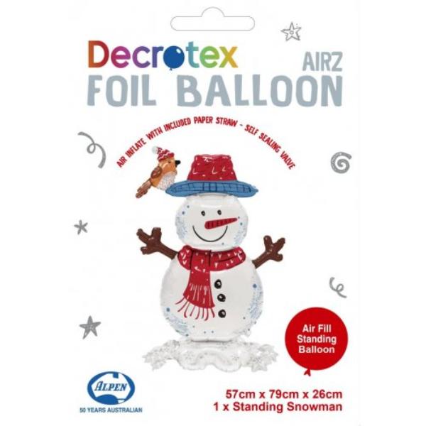 Standing Airz Snowman Shape Balloon - 79cm