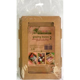 Load image into Gallery viewer, 2 Pack Eco Kraft Extra Small Grazing Box With Lids - 25.8cm x 15.5cm x 8cm