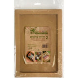 Load image into Gallery viewer, 2 Pack Medium Eco Kraft Grazing Box With Lid - 36cm x 25.2cm x 8cm