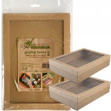 Load image into Gallery viewer, 2 Pack Medium Eco Kraft Grazing Box With Lid - 36cm x 25.2cm x 8cm