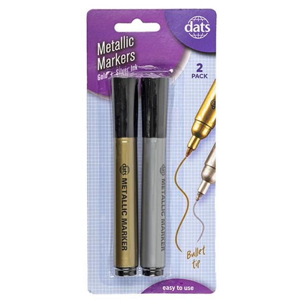2 Pack Gold & Silver Metallic Markers