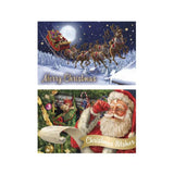 Load image into Gallery viewer, Christmas Santa Design With Metallic Highlights Greeting Cards - 1cm x 17.5cm