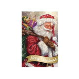Load image into Gallery viewer, Christmas Santa Design With Metallic Highlights Greeting Cards - 1cm x 17.5cm