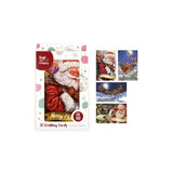 Load image into Gallery viewer, Christmas Santa Design With Metallic Highlights Greeting Cards - 1cm x 17.5cm