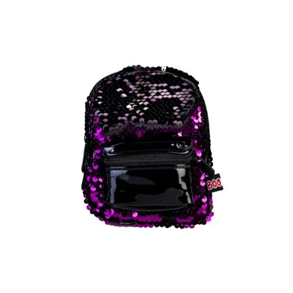 Booboo Mini Black & Purple Sequin Backpack