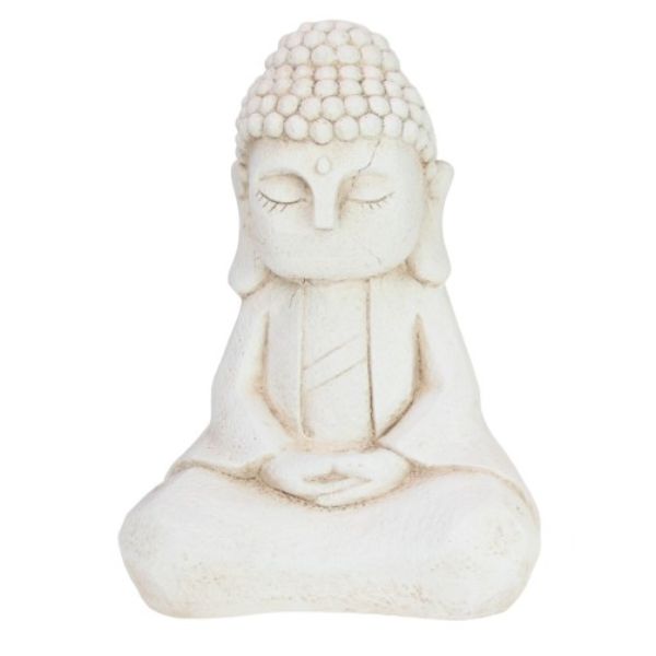 32cm Sitting Cream Buddha 2 Asstd