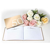 Load image into Gallery viewer, Rose Gold 50 Guest Book