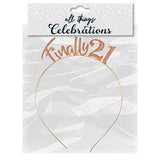 Load image into Gallery viewer, Rose Gold Finally 21 Headband