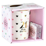 Load image into Gallery viewer, 21st Sweet Heart Mug With Gold Handle - 360ml