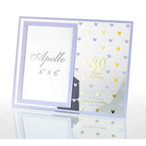 Load image into Gallery viewer, 80th Sweet Hearts Glass Photo Frame - 18cm x 19cm