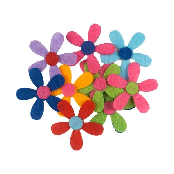 30 Pack Craft Felt Flowers - 3.8cm x 4.2cm