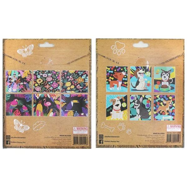 6 Pack 14 Sheet Scratch Art Kit - 14cm x 17cm