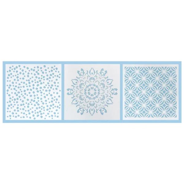 3 Pack Pattern Stencil - 20cm x 20cm