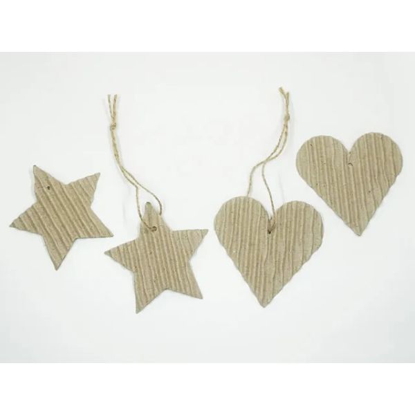 10 Pack Corrugated Craft Shapes - 8cm