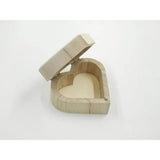 Load image into Gallery viewer, Natural Wooden Jewellery Heart Box - 8cm x 8cm x 4cm