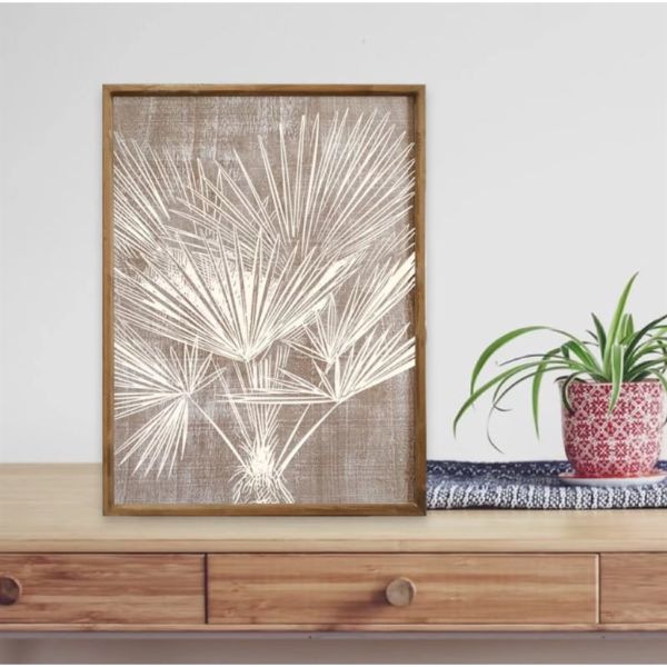 BANANA PALM MDF WALL ART 60X90CM
