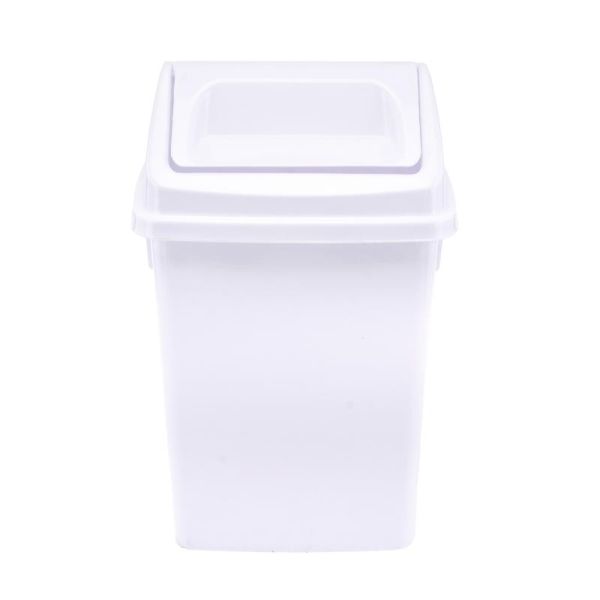 White Swing Top Bin - 10L