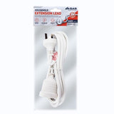 Load image into Gallery viewer, White 240V 10A Max Load 2400W Extension Lead - 3m