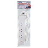 Load image into Gallery viewer, White 240V 10A Max Load 2400W 4 Outlets With Surge Protection - 1m