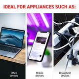 Load image into Gallery viewer, White 240V 10A Max Load 2400W 6 Outlets With Overload Protection Power Board - 1m