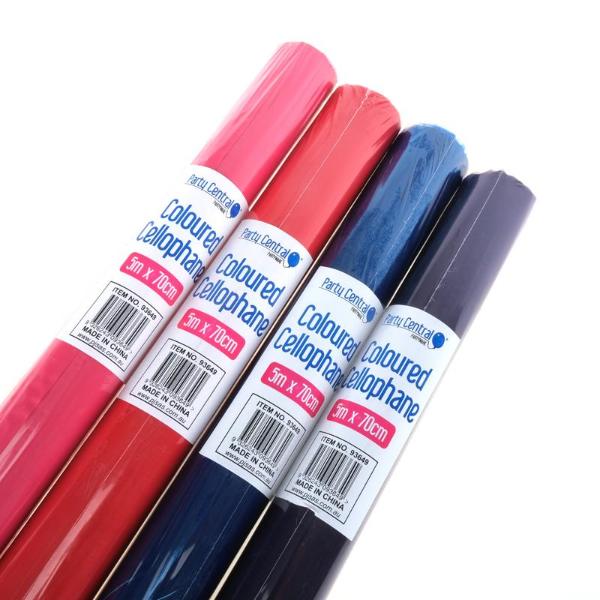 Coloured Wrapping Cellophane - 500cm x 70cm