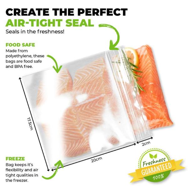 25 Pack Freezer Bags - 17.8cm x 20.3cm