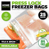 Load image into Gallery viewer, 25 Pack Freezer Bags - 17.8cm x 20.3cm