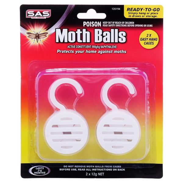 2 Pack Insect Control Mothballs - 12g