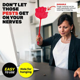 Load image into Gallery viewer, 4 Pack Red Fly Swatter - 12cm x 44.5cm