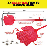 Load image into Gallery viewer, 4 Pack Red Fly Swatter - 12cm x 44.5cm
