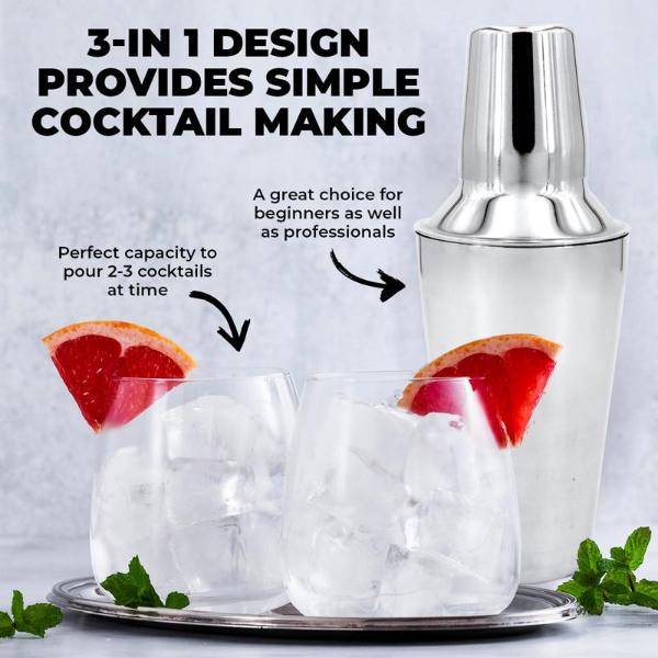 Cocktail Shaker - Stainless Steel - 500ml