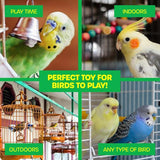 Load image into Gallery viewer, Bird Toy 4 Level Cluster Blocks With Bell 30cm
